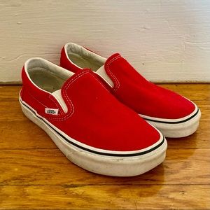 Red Vans Slip-Ons!